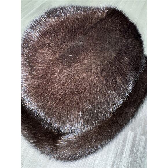 Mr Leonard Mink Fur Hat With Feather Brown